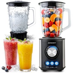 Blender kielichowy szklany do smoothie koktajli kruszy lód 1,5L 800W BD-751 Berdsen czarny