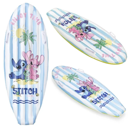 Dmuchana deska do pływania  materac plażowy Lilo i Stitch 114 x 46 cm Bestway 9104V
