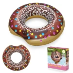 Dmuchane koło plażowe do pływania brązowy Donut 107cm BESTWAY