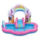 Dmuchany plac zabaw dla dzieci do ogrodu zjeżdżalnia Pricess Disney 221 x 193 x140 cm Bestway 53175