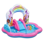 Dmuchany plac zabaw dla dzieci do ogrodu zjeżdżalnia Pricess Disney 221 x 193 x140 cm Bestway 53175
