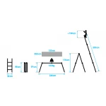 Drabina przegubowa 4x3 multifunkcyjna + platforma Humberg