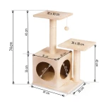 Drapak, domek dla kota 74 cm DR-252 kremowy Pethaus