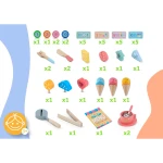 Drewniana kawiarnia lodziarnia zabawka dla dzieci Nukido NK-880