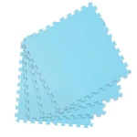 Duża mata piankowa, puzzle 4 szt niebieskie