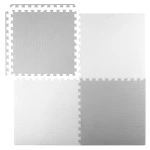 Duża mata piankowa, puzzle Ricokids 60x60cm 4 szt białe i szare 