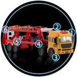 Edukacyjna zabawka ciężarówka + 5 aut RK-760 Ricokids