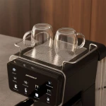 Ekspres do kawy kolbowy spieniacz do mleka 20 bar Berdsen BD-773 czarny