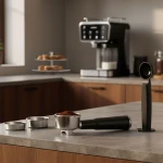 Ekspres do kawy kolbowy spieniacz do mleka 20 bar Berdsen BD-773 czarny