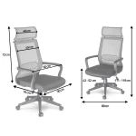 Fotel biurowy krzesło obrotowe mikrosiatka Nosberg - mechanizm TILT