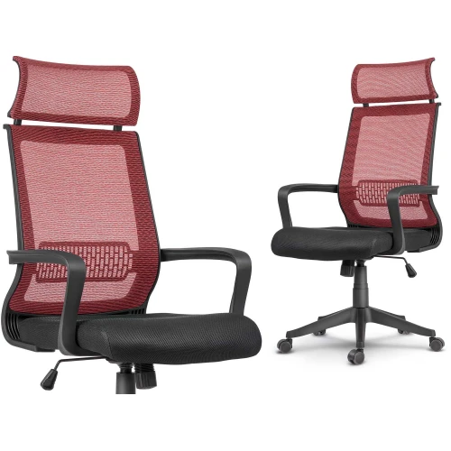 Fotel biurowy krzesło obrotowe mikrosiatka Nosberg - mechanizm TILT