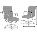 Fotel biurowy materiałowy Benton czarny