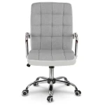 Fotel biurowy materiałowy Benton szaro-biały 