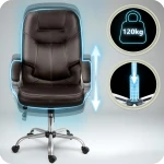 Fotel biurowy obrotowy Sofotel ciemny brąz 