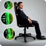 Fotel biurowy obrotowy Sofotel ciemny brąz 