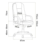Fotel biurowy obrotowy Sofotel ciemny brąz 