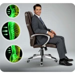 Fotel biurowy obrotowy Sofotel ciemny brąz 