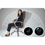 Fotel biurowy obrotowy Sofotel ciemny brąz 