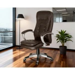 Fotel biurowy obrotowy Sofotel ciemny brąz 