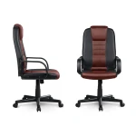 Fotel biurowy obrotowy Sofotel czarno-brązowe 