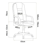 Fotel biurowy obrotowy Sofotel czarno-brązowe 