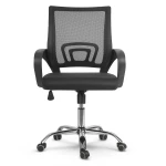 Fotel biurowy obrotowy z mikrosiatki Sofotel Latok czarny