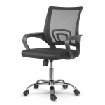 Fotel biurowy obrotowy z mikrosiatki Sofotel Latok czarny