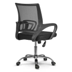 Fotel biurowy obrotowy z mikrosiatki Sofotel Latok czarny