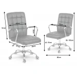 Fotel biurowy skórzany Benton czarny