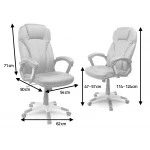 Fotel biurowy skórzany Sofotel EG-222 czarny 