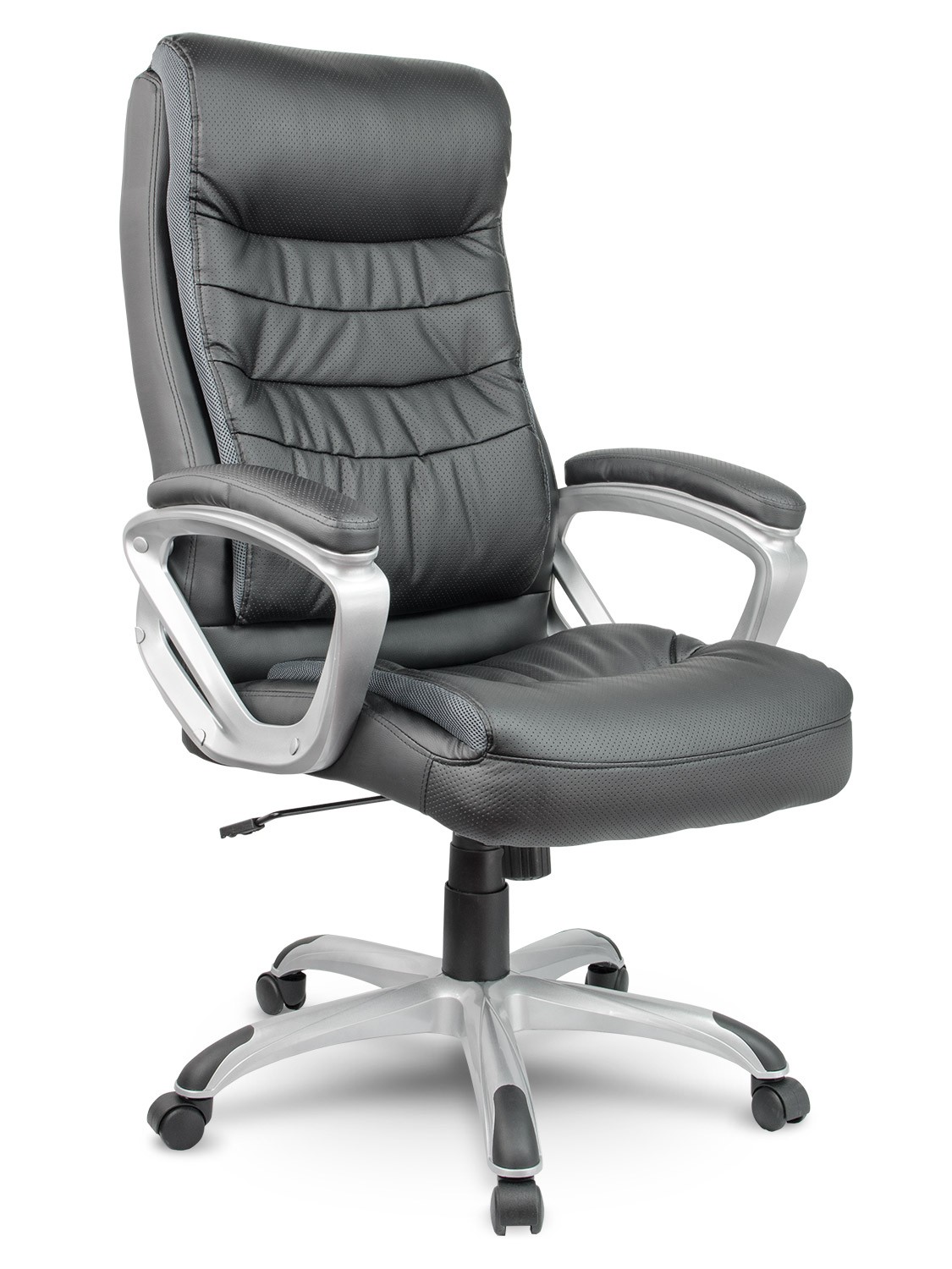 Fotel biurowy skórzany Eago EG-226 czarny