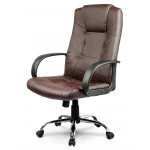 Fotel biurowy skórzany Sofotel EG-221 brązowy
