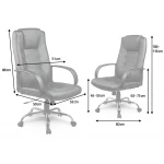 Fotel biurowy skórzany Sofotel EG-221 brązowy