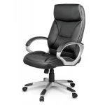 Fotel biurowy skórzany Sofotel EG-223 czarny