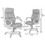 Fotel biurowy skórzany Sofotel EG-223 brązowy