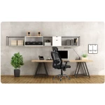 Fotel biurowy skórzany z mikrosiatką Monaco czarny