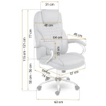 Fotel biurowy Sofotel Batory - jasno szary 