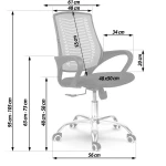 Fotel biurowy z mikrosiatki Sofotel Denar czarny