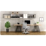 Fotel biurowy z mikrosiatki Sofotel Latok jasno szary