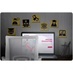 Fotel biurowy z mikrosiatki Sofotel Latok jasno szary