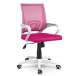 Fotel biurowy z mikrosiatki Sofotel Latok różowy