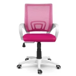 Fotel biurowy z mikrosiatki Sofotel Latok różowy