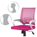 Fotel biurowy z mikrosiatki Sofotel Latok różowy