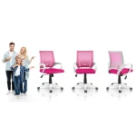 Fotel biurowy z mikrosiatki Sofotel Latok różowy