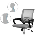 Fotel biurowy z mikrosiatki Sofotel Latok szary