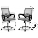 Fotel biurowy z mikrosiatki Sofotel Latok szary