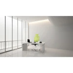 Fotel biurowy z mikrosiatki Sofotel Rotar zielony 