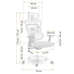 Fotel biurowy z mikrosiatki Sofotel Nicea szary