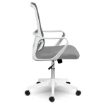 Fotel biurowy z mikrosiatki Sofotel Wizo szaro-biały