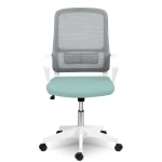 Fotel biurowy z mikrosiatki Sofotel Wizo biało-zielony